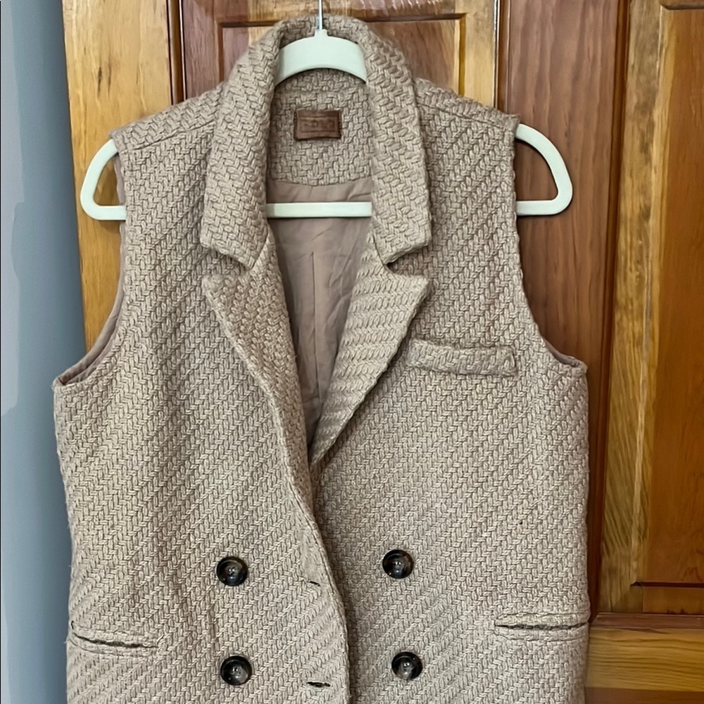 NWOT POL Double-Breasted Long Waist Coat with Thick Textured Fabric - Picture 4 of 5